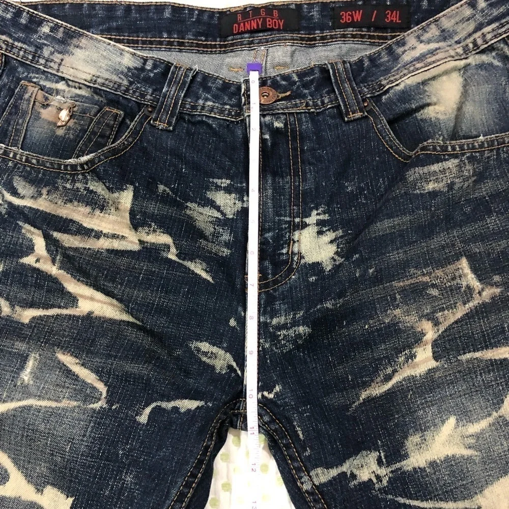 RTGB MENS COOL STRAIGHT LEG JEANS SZ 36W 34L